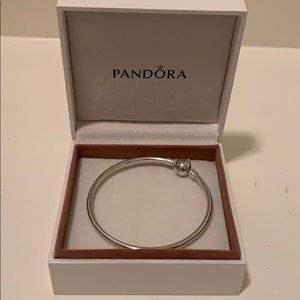 Sterling silver 7.5” Pandora bangle bracelet - New